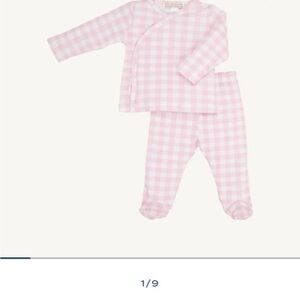 The Beaufort Bonnet Company Pink Gingham Kids Matching Set